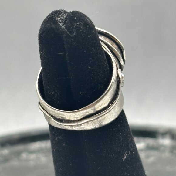 Citrine Gemstone Ring on Sterling Silver Band Size 5 8.93 g - Picture 10 of 14